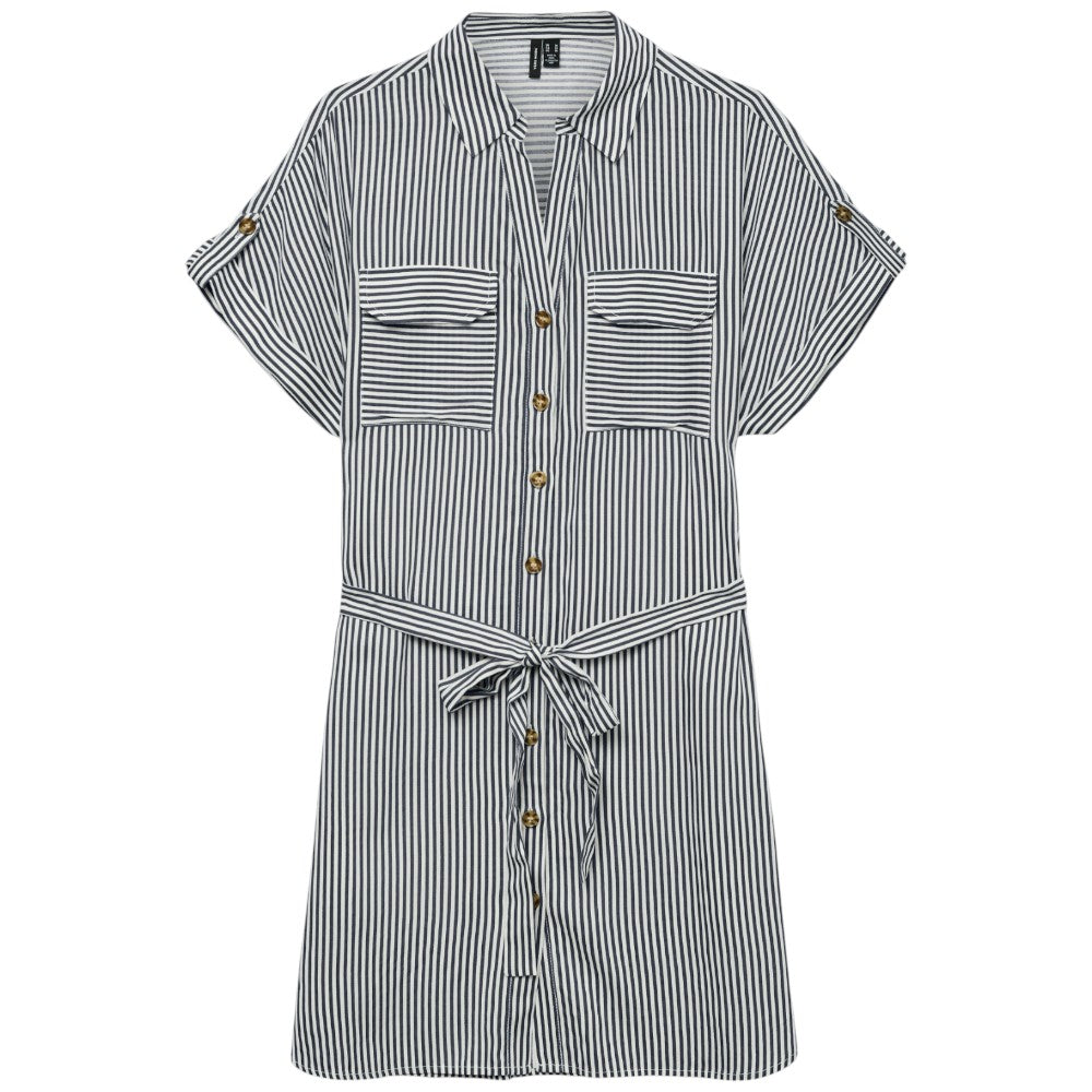 Vero Moda vestito a righe blu e bianca Bumpy 10325828 Vestiti Vero Moda