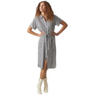 Vero Moda vestito t-shirt a righe bianco blu Bumpy 10279684 Vestiti Vero Moda