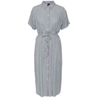 Vero Moda vestito t-shirt a righe bianco blu Bumpy 10279684 Vestiti Vero Moda