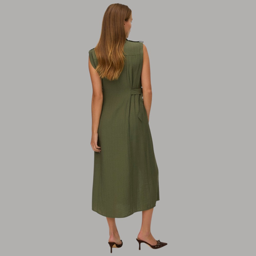 Vestito Camicia Lungo Smanicato Vero Moda con Tasche e Cintura - Prodotti di Classe