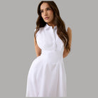 Guess vestito chemisier bianco W6GKA0W2353 - Prodotti di Classe