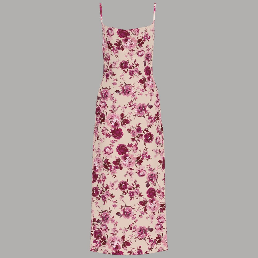 Vestito Guess Midi in Raso Floreale AKILINA Sleeveless Elegante - Prodotti di Classe