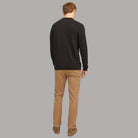 Pantaloni chino slim cammello, vista posteriore con cuciture e tasche