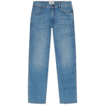 Jeans Wrangler Larston in denim blu chiaro, gamba dritta, 5 tasche