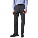 Pantaloni neri da uomo con chiusura frontale e tasche laterali