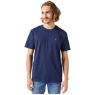 Wrangler t-shirt blu logo piccolo 112350434 T-shirt Wrangler
