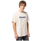 Wrangler t-shirt panna logo grande stampato 112350523 T-shirt Wrangler