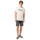 Wrangler t-shirt panna logo grande stampato 112350523 T-shirt Wrangler