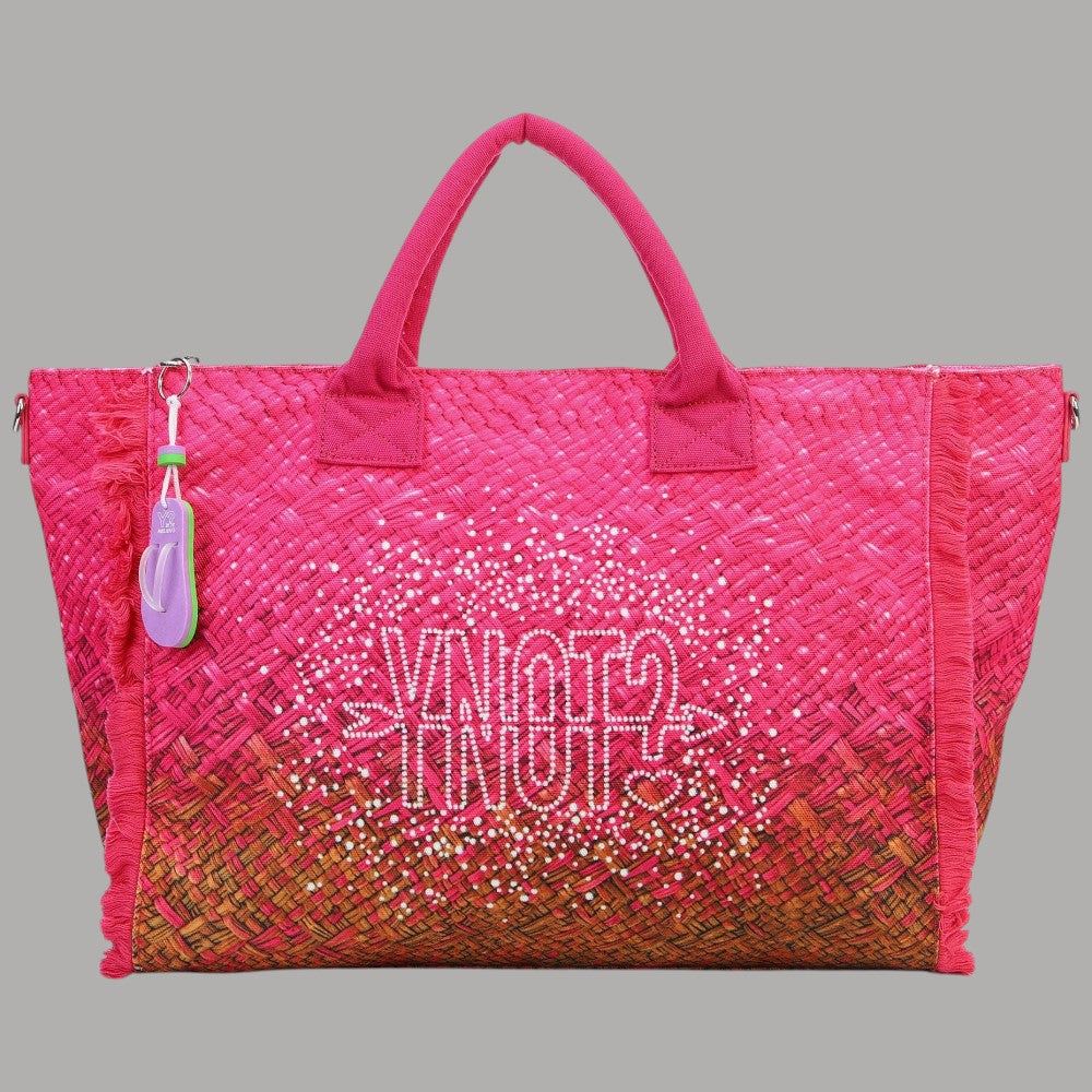 YNot Borsa Mare Grande Intrecciata con Frange e Tracolla regolabile - Prodotti di Classe