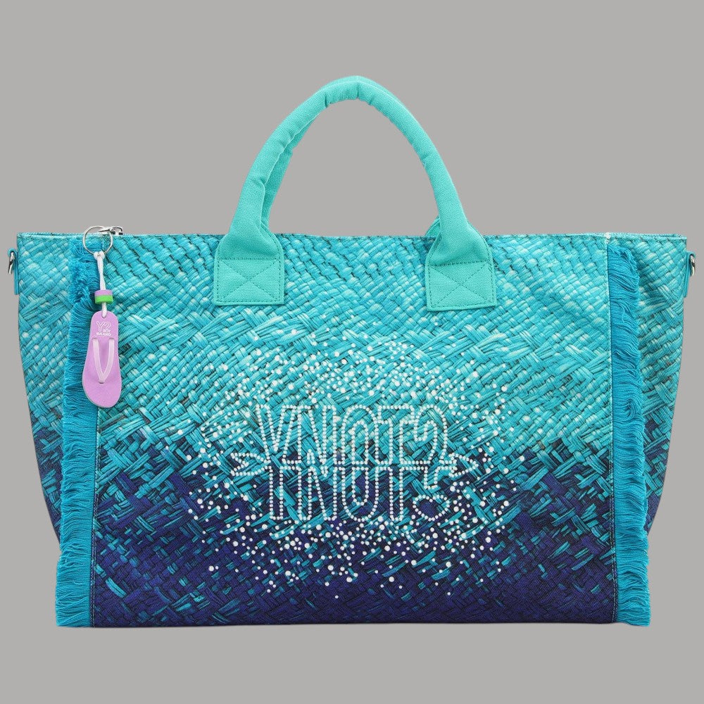 YNot Borsa Mare Grande Intrecciata con Frange e Tracolla regolabile - Prodotti di Classe