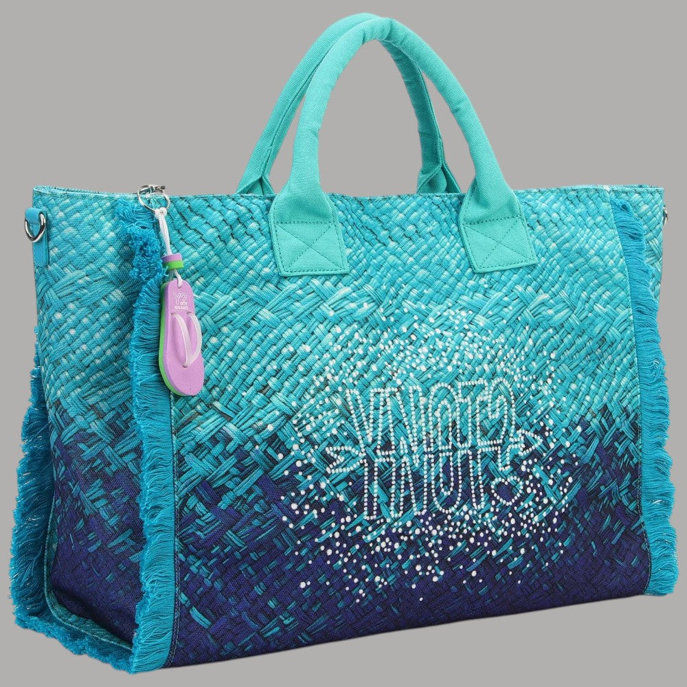 YNot Borsa Mare Grande Intrecciata con Frange e Tracolla regolabile - Prodotti di Classe