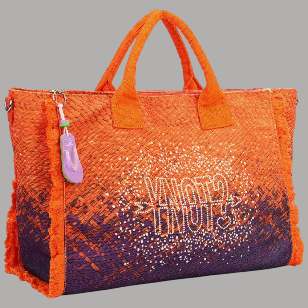 YNot Borsa Mare Grande Intrecciata con Frange e Tracolla regolabile - Prodotti di Classe