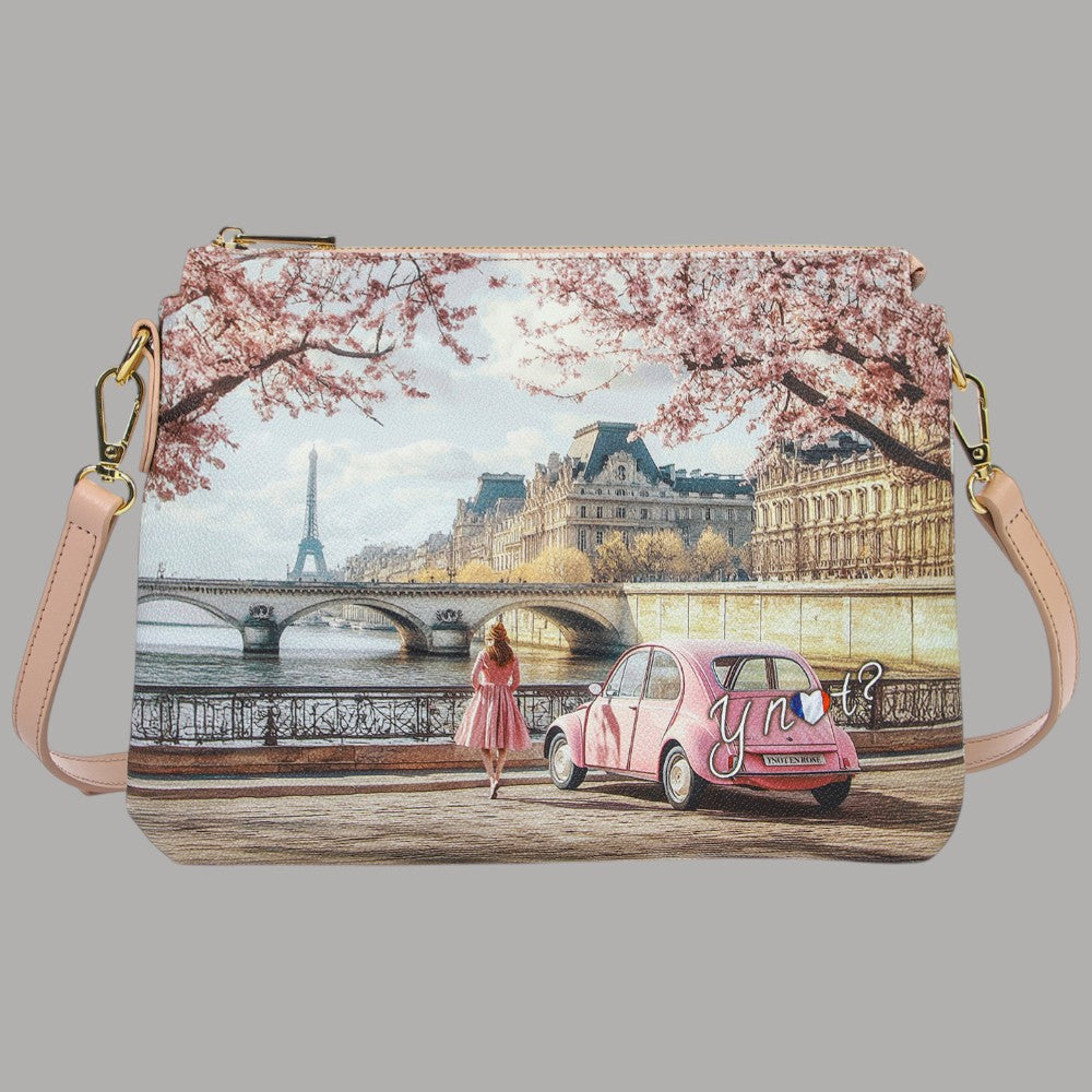 YNot borsa a tracolla 2 scomparti stampa città YES630S6 - Prodotti di Classe