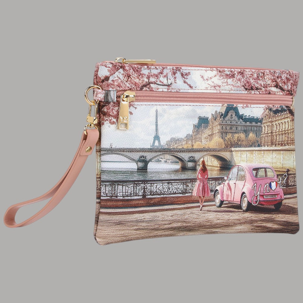 YNot pochette con polsiera stampa città YES343S6 - Prodotti di Classe