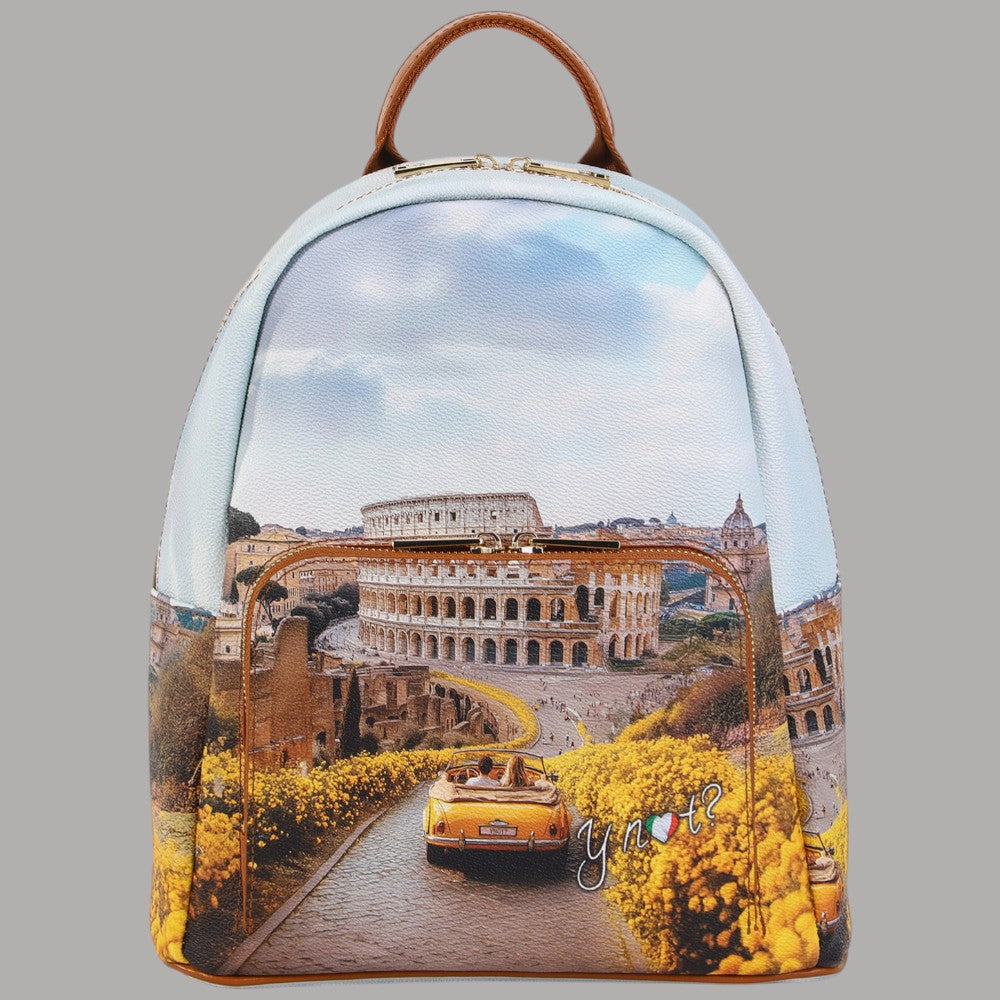 YNot zaino medio con tasca stampa città Yesbag YES615S6 - Prodotti di Classe