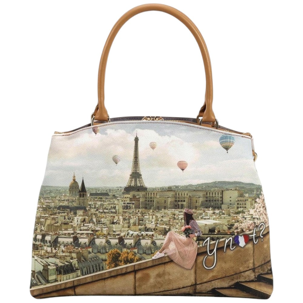 YNot borsa a bauletto stampa Parigi Montgolfiere YES638S3 Borse YNot