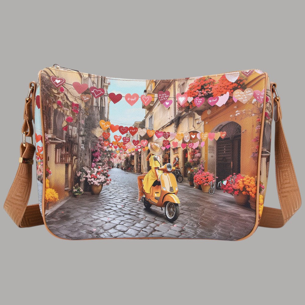 YNot borsa a spalla shoulder bag stampa città YES370S6 - Prodotti di Classe