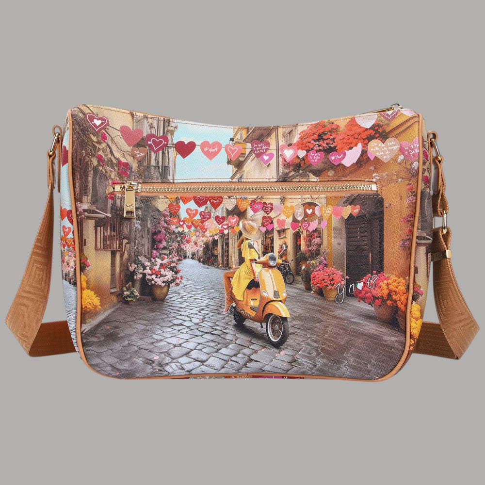 YNot borsa a spalla shoulder bag stampa città YES370S6 - Prodotti di Classe