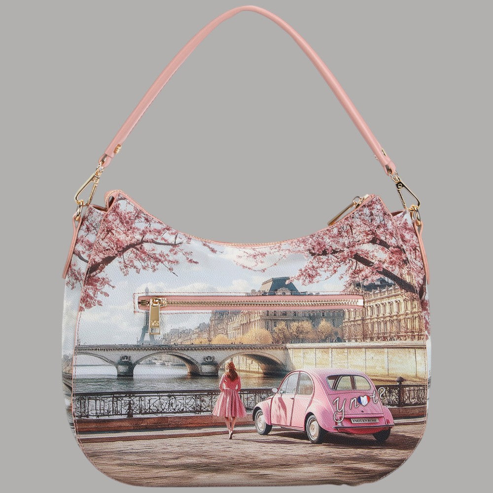 YNot borsa hobo doppia tracolla stampa città YES629S6 - Prodotti di Classe