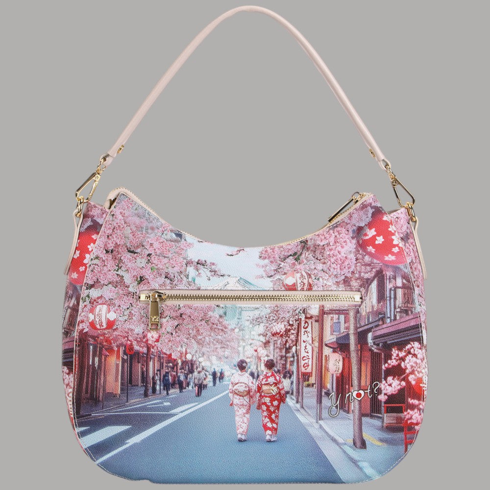 YNot borsa hobo doppia tracolla stampa città YES629S6 - Prodotti di Classe