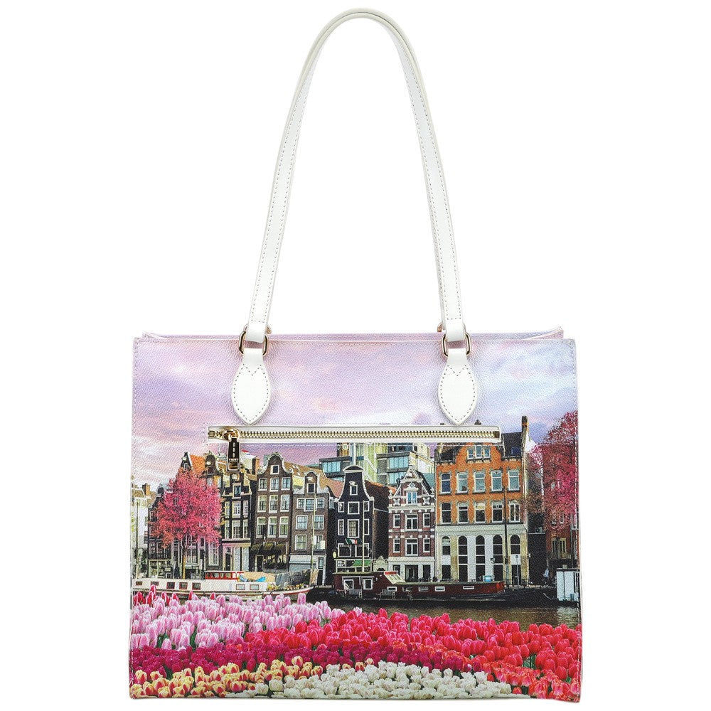 YNot borsa square shopping bag Amsterdam Tulips YES602S4 Borse YNot