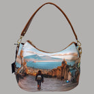 YNot hobo bag stampa Napoli Limited Edition YES629F6 - Prodotti di Classe