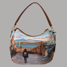 YNot hobo bag stampa Napoli Limited Edition YES629F6 - Prodotti di Classe
