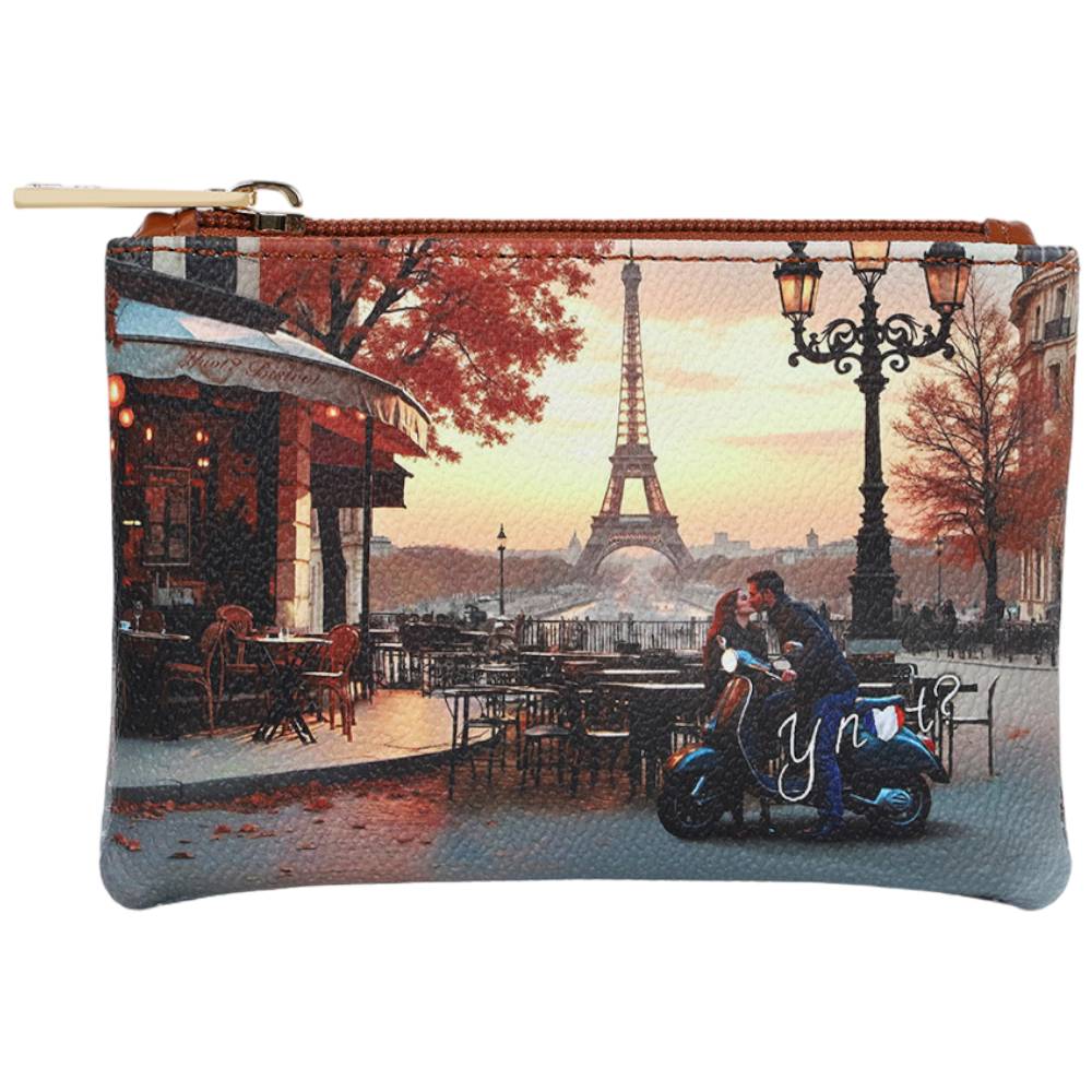 YNot pocket piccola con zip KISSES FROM PARIS YES340F6 Pochette YNot