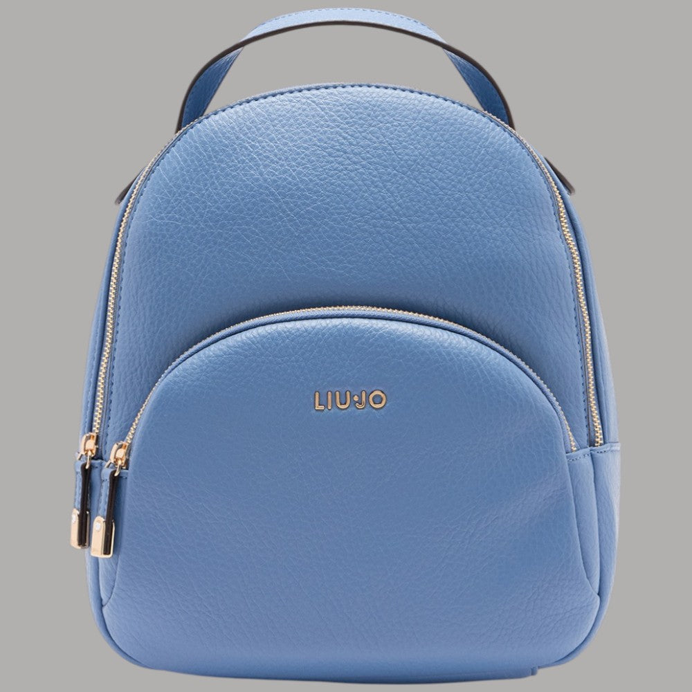 Zaino Liu Jo Celeste Medio con Stampa Bottalato e Tasca Zip - Prodotti di Classe