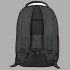 Zaino Travelite melange grigio scuro, schienale con rete e cinghie regolabili.
