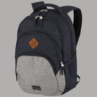 Zaino Travelite melange blu scuro e grigio chiaro, tasca superiore con zip.