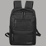 Zaino Travelite Kick Off M nero frontale con maniglia superiore e tasche con zip