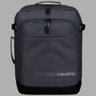Zaino Travelite antracite con tasca frontale e doppie zip, maniglia superiore