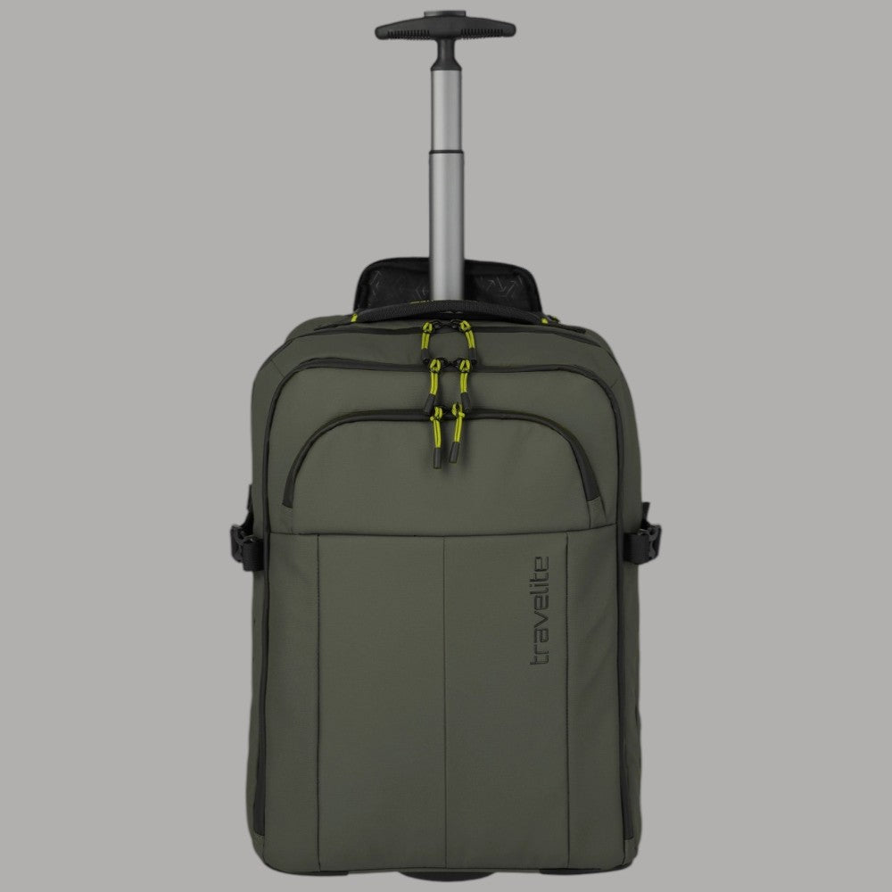 Zaino trolley Travelite BRIIZE verde oliva con manico telescopico e tasca frontale