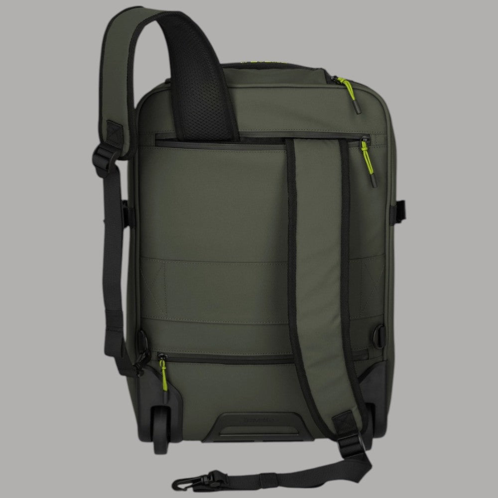 Zaino trolley Travelite BRIIZE verde oliva con ruote, cinghia regolabile e passante