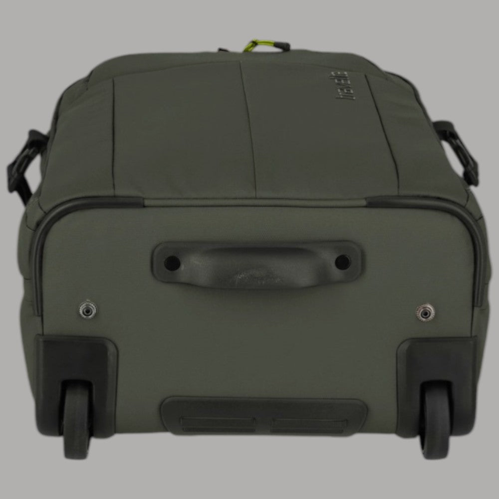 Zaino trolley Travelite BRIIZE kaki frontale con maniglia e ruote.