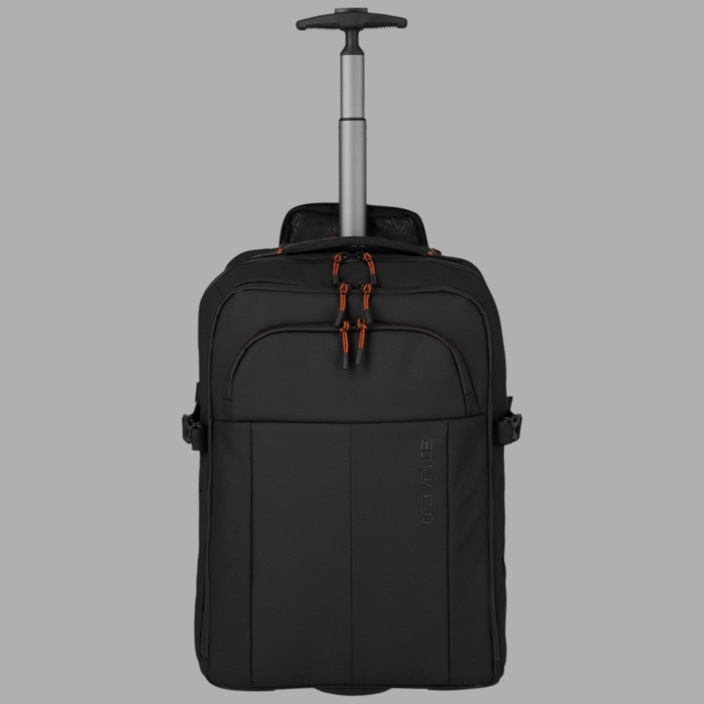 Zaino trolley Travelite BRIIZE nero con asta telescopica e ruote.