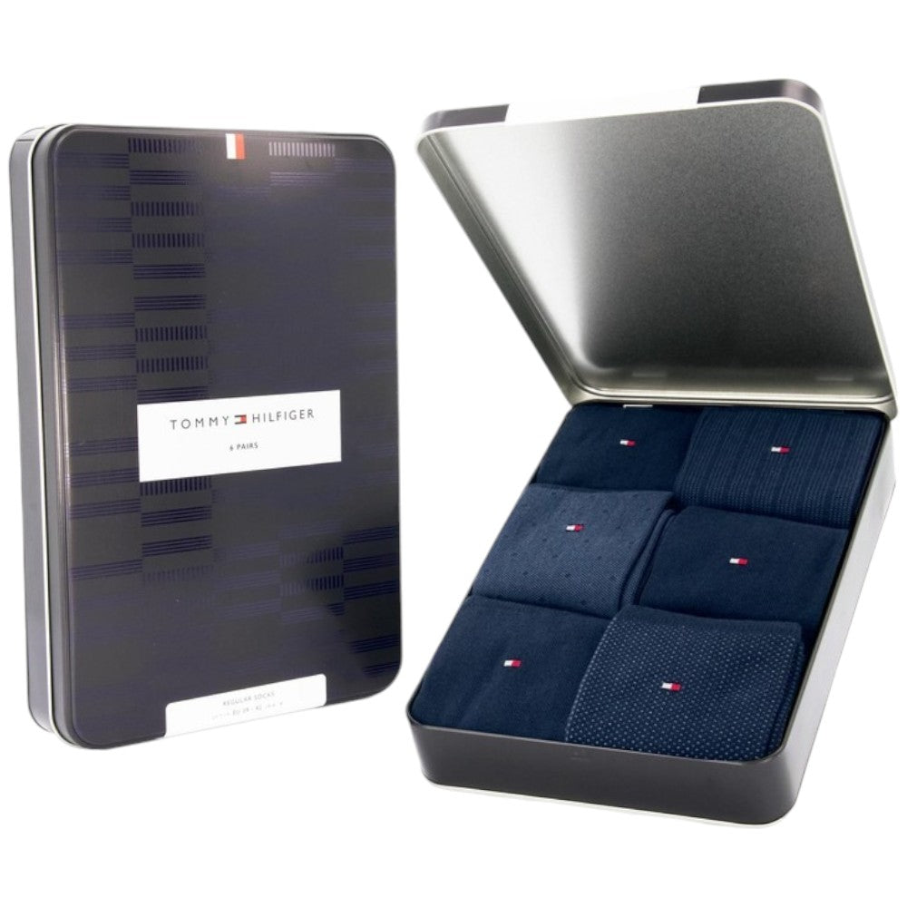 Tommy Hilfiger gift box 6 calzini blu 701229781001 Calzini Tommy Hilfiger