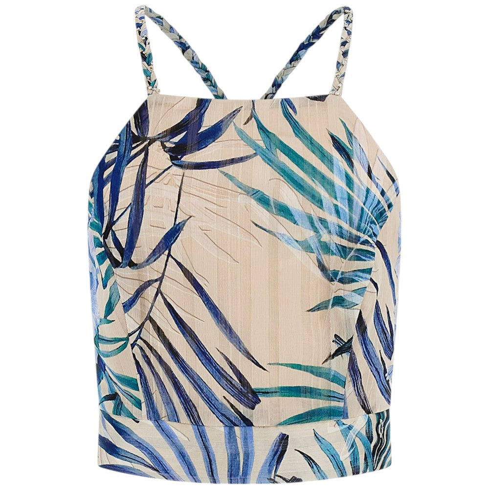 Guess top crop stampa palme art. Gaelle W5GH74 WH9Z2 P7V Guess