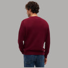 Pullover blu in pima cashmere Tommy Hilfiger con bandierina ricamata