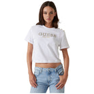 Guess t-shirt bianca cropped W5GI15 K8FQ4 G011 T-shirt Guess