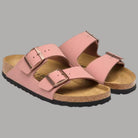 Birkenstock Ciabatte Arizona donna pink clay Birko flor nabuck con due cinturini con fibbie