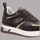 Sneakers Liu Jo Maxi Wonder 97 nere con dettagli in beige e suola platform