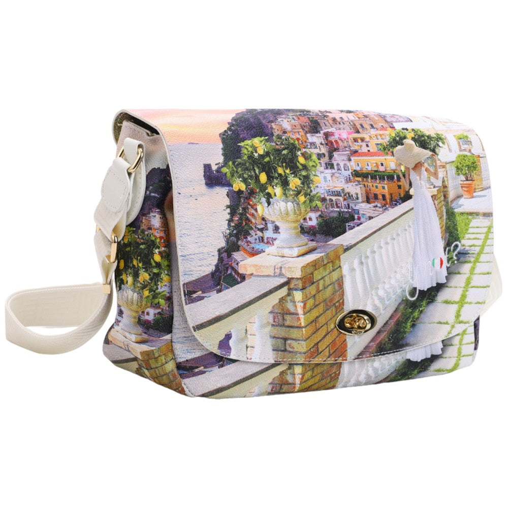 YNot borsa flap bag stampa Romantic Coast YES631S4 - Prodotti di Classe