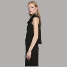 Relish blusa gessata con fiocco