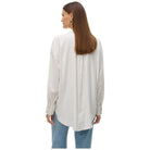 Vero Moda camicia over bianca beige a righe Nora 10319825 Camicie Vero Moda