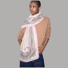 Liu Jo Sciarpa/Scialle 2F6063T2745 180x70 con stampa animalier e pizzo rosa