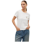 Vero Moda t-shirt bianca con stampa oro glitter art. Villa 10324551 T-shirt Vero Moda