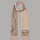 Liu Jo sciarpa/scialle con stampa animalier e motivi geometrici rosa beige e marrone