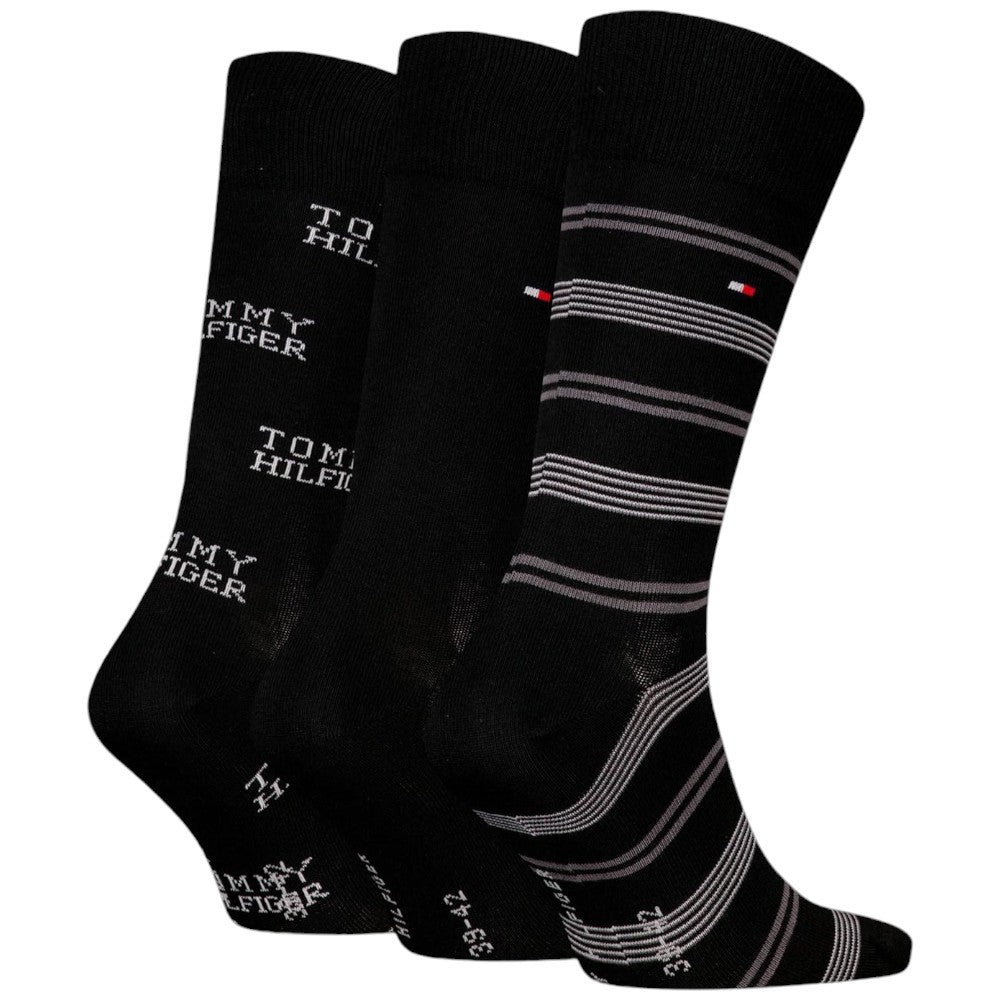 Tommy Hilfiger pack 3 paia calze nere in gift box  701229783002 Calzini Tommy Hilfiger